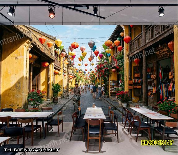 Tranh dán tường phố cổ Hội AnHA260319-14P - Kết quả tìm kiếm tranh tường